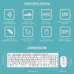 ALCATROZ XPLORER AIR 3300 2.4G Wireless Keyboard & Mouse Combo White Colour (1YW) - Image 2