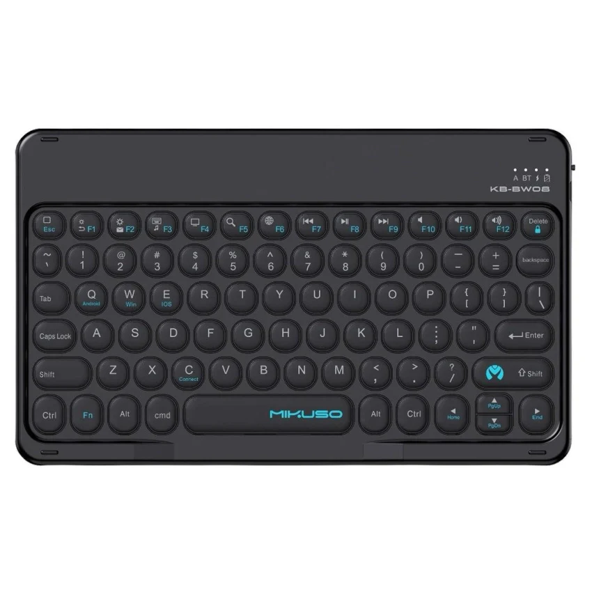 Mikuso-KB-BW08-Rechargeable-Bluetooth-Wireless-Mini-Keyboard_01 MIKUSO KB-BW08 Bluetooth Rechargeable Keyboard (6MW) - Image 1