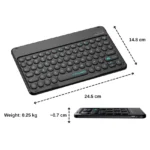 MIKUSO KB-BW08 Bluetooth Rechargeable Keyboard (6MW) - Image 3