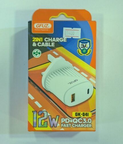 GFUZ GK-04C / 041 2 in 1 Charger With USB to Type C Cable