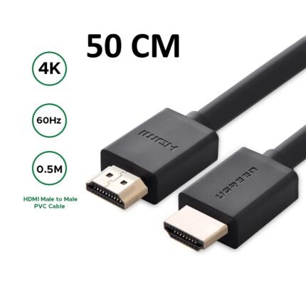 UGREEN 0.5 Meter 4K@60hz HDMI Cable Male to Male – HD104 – 30115- (1YW)