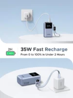 UGREEN Nexode Pro 10000mAh 55W Smart Digital Display Mini Power Bank with Build-in Type-C Cable - PB727 - 75701B -(1YW) - Image 8