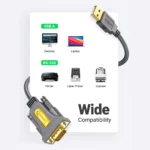 UGREEN USB to DB9 RS-232 Male Adapter Cable 1.5m - 20211 - CR104 -(1YW) - Image 5