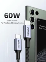 UGREEN 2 Meter Type-C to Type-C 60W Nylon Braided Cable - US261 - 50152 -(1YW) - Image 2