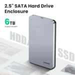 UGREEN Aluminum Alloy 2.5-Inch 6Gbps SATA External Hard Drive Enclosure With Type-c to Type-C Cable – CM300 – 70499 - (1YW)