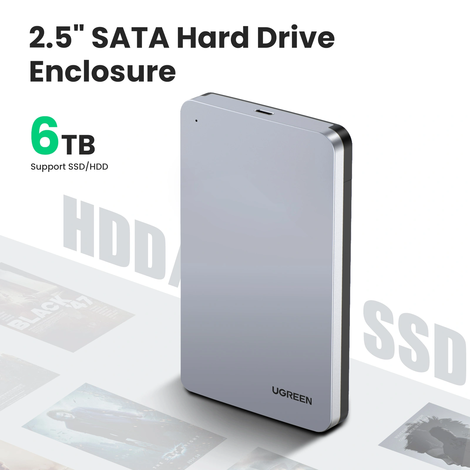 UGREEN-25-Inch-SATA-External-Hard-Drive-Enclosure-CM300-70499-1-Year-Warranty-ugreen-1 UGREEN Aluminum Alloy 2.5-Inch 6Gbps SATA External Hard Drive Enclosure With Type-c to Type-C Cable – CM300 – 70499 - (1YW) - Image 1