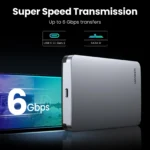 UGREEN Aluminum Alloy 2.5-Inch 6Gbps SATA External Hard Drive Enclosure With Type-c to Type-C Cable – CM300 – 70499 - (1YW) - Image 6
