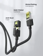 UGREEN 10 Meter Cat 7 Round Braided Ethernet Cable Black – NW150 – 30791 –(1YW) - Image 3