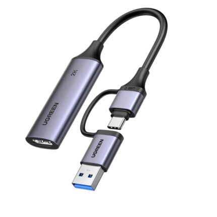 UGREEN HDMI USB/Type-C 2K 30Hz USB Video Capture Card – CM629 – 15389 –(1YW)