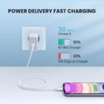 UGREEN Type-C to Lightning 1 Meter 20W PD Fast Charging 3A Max White - US171 - 10493 -(1YW) - Image 7