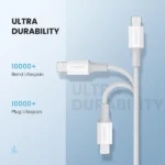 UGREEN Type-C to Lightning 1 Meter 20W PD Fast Charging 3A Max White - US171 - 10493 -(1YW) - Image 5