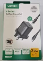 UGREEN 25W Type-C GaN Fast Charger with 1Meter Type-C to Type- C Set UK -X517 - 75956 - (1YW)