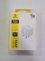 Baseus 45W PicoGo AE11 GaN 6 Type-C Fast Charger PD 45W – Moon White (1YW)