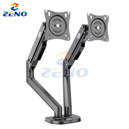 ZENO M8D 17''- 32'' Double Arm Gas-Strut Desktop Monitor Stand (Black)