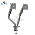 ZENO M8D 17''- 32'' Double Arm Gas-Strut Desktop Monitor Stand (Black) - Image 5