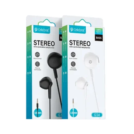 Celebrat G34 3.5mm Earphone (White or Black)