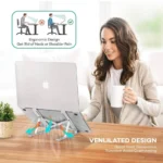 Adjustable Stainless Steel Laptop Stand With Pouch - Image 6