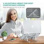Adjustable Stainless Steel Laptop Stand With Pouch - Image 7