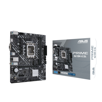 ASUS PRIME H610M-K D4 MOTHERBOARD LGA1700 SOCKET (For 12th/13th/14th Generation Intel Processors) (3YW)