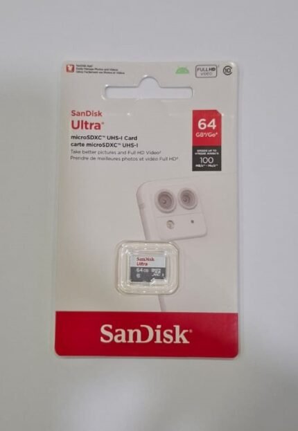 SanDisk Ultra 64GB Class10 up to 100 MB/s MicroSD (3YW)