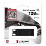 Kingston 128GB TYPE-C DataTraveler 70 USB Flash Drive DT70 USB-C Only (5YW)