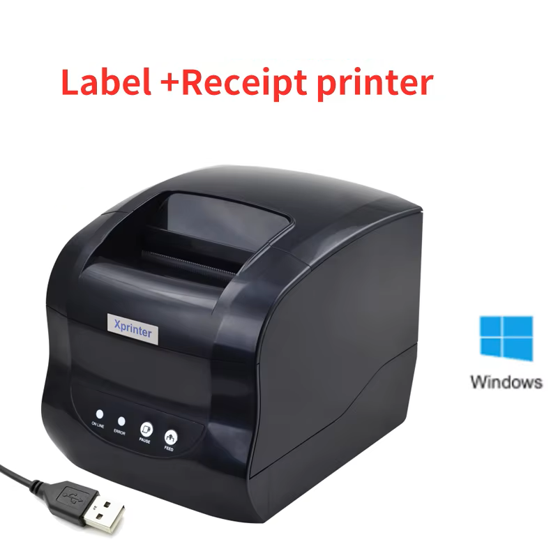 He1123f5262c84d07a7592306e0d3fcd7m Xprinter XP-365B 3 inch Thermal Barcode & Receipt Printer USB - 80MM (1YW) - Image 1