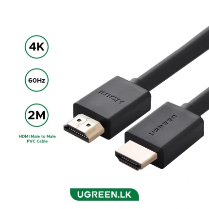 UGREEN HDMI 4K Cable Male to Male Black 2m HD104 – 10107-(1YW)