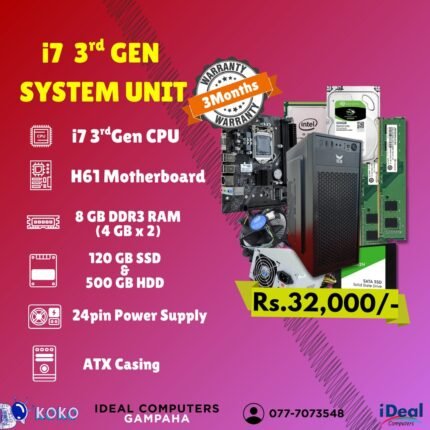 INTEL CORE i7 3rd Gen Recondition System Unit (03MW)