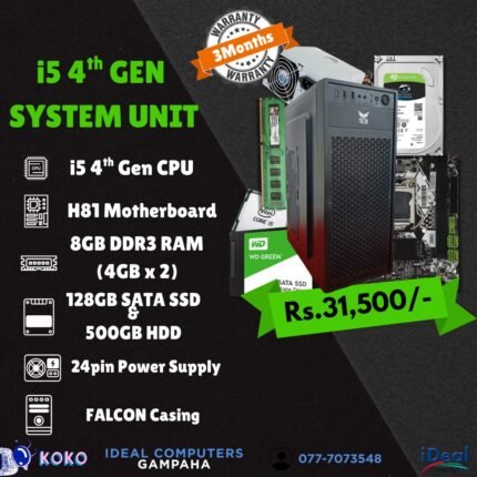 INTEL CORE i5 4th GEN RECONDITION SYSTEM UNIT (03MW)