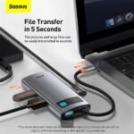 Baseus 4 IN 1 METAL GLEAM 4-Port Type-C ADAPTER (Type-C to HDMI+USB3.0*1+USB2.0*+1*PD) (1YW) - Image 3