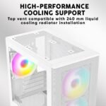 ARMAGGEDDON DEEPFREEZE DUPLEX 2 ARGB-C WHITE COLOUR MESH FRONT PANEL CASING (With 3 X ARGB Fans Built in) - Image 12