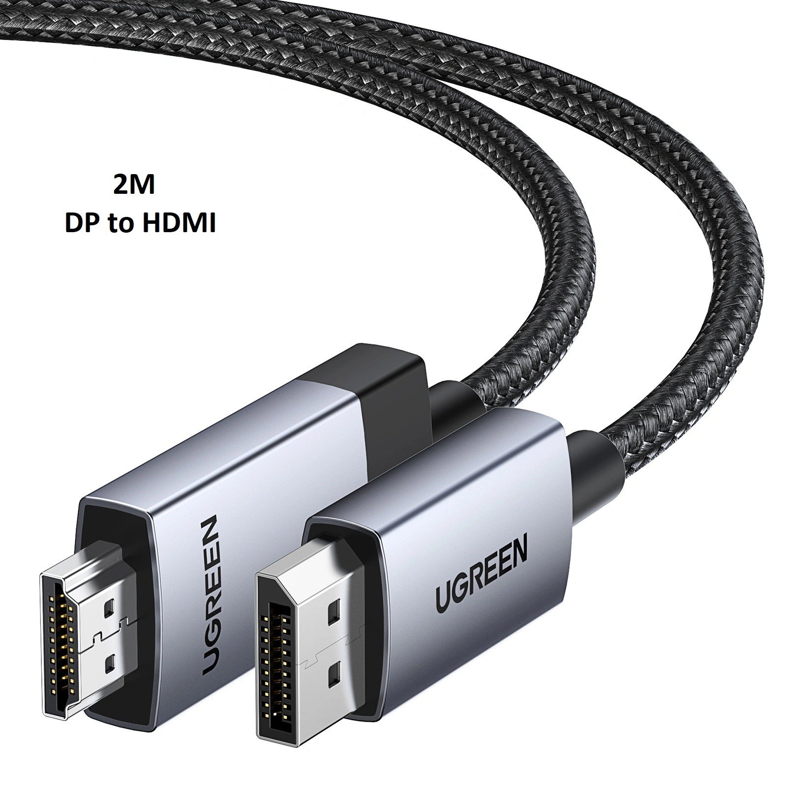 444gg UGREEN DP to HDMI 4K Cable 2m - DP119 - 15774 4K 60Hz (1YW) - Image 1