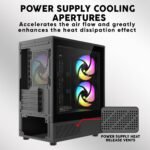 ARMAGGEDDON DEEPFREEZE DUPLEX 2 ARGB-C WHITE COLOUR MESH FRONT PANEL CASING (With 3 X ARGB Fans Built in) - Image 8