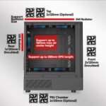 ARMAGGEDDON DEEPFREEZE DUPLEX 2 ARGB-C WHITE COLOUR MESH FRONT PANEL CASING (With 3 X ARGB Fans Built in) - Image 9