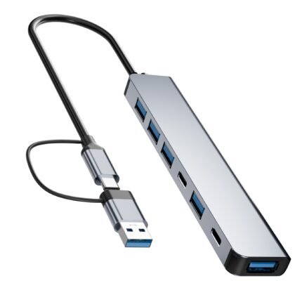 7 in 1 Type C / USB Hub (USB x 5 + Type C x 2)
