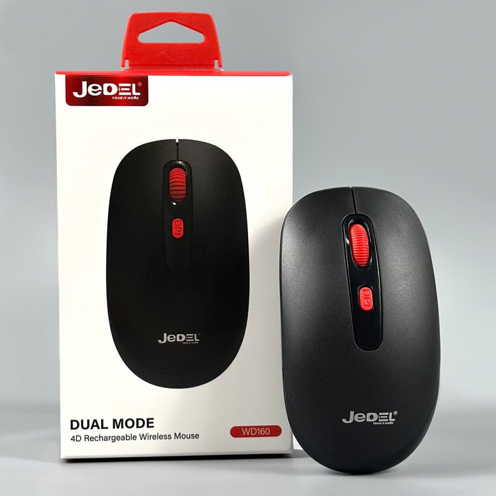 65281(1)-1000x1000 Jedel WD160 Dual Mode Rechargeable Wireless Mouse (2.4G & BT) (6MW) - Image 1