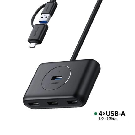 UGREEN 4 – Port USB 3.0 Hub with USB-C Port 1 Meter CR113 – 40850- (1YW)