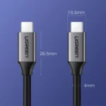 UGREEN 1.5 Meter 100W 4k 60Hz 5Gbps Type-C to Type-C 3.2Gen Data Cable (4K Video Support Cable)– US161 – 50751–(1YW) - Image 8