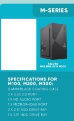 ALCATROZ AZZURA MILLENIA ECO M200 ATX CASING WITH 235W Power Supply (01YW for PSU) - Image 9