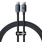 Baseus Crystal Shine Series Fast Charging Data Cable Type-C to Type-C 100W 1.2m Black (1YW) - Image 5