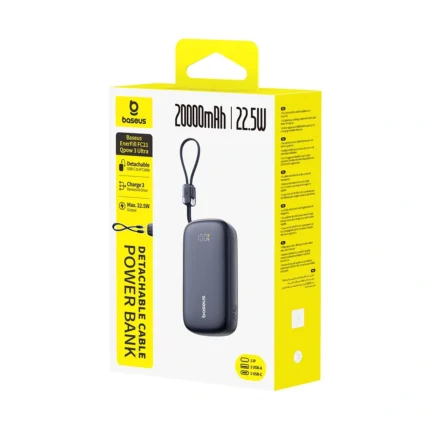 Baseus 20000 mAh 22.5 W EnerFill FC21 “QPow 3 Ultra” Power Bank – (Cosmic Black) – (1YW)