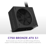NZXT C750 - 750W Bronze Non-Modular Power Supply (05YW) - Image 2