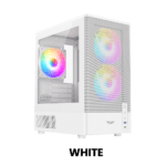 ARMAGGEDDON DEEPFREEZE DUPLEX 2 ARGB-C WHITE COLOUR MESH FRONT PANEL CASING (With 3 X ARGB Fans Built in) - Image 2