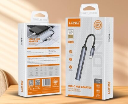 LDNIO DS-34C USB-C HUB ADAPTER (USB C to USB 3.0 x 1+USB 2.0 x 2+USB C 2.0 x 1)