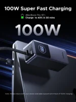 UGREEN 20000mAh 130W Nexode Smart Display Power Bank with Built-in Cable – PB723 – 55365B –(1YW) - Image 2