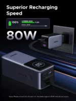 UGREEN 20000mAh 130W Nexode Smart Display Power Bank with Built-in Cable – PB723 – 55365B –(1YW) - Image 6