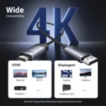 UGREEN DP to HDMI 4K Cable 2m - DP119 - 15774 4K 60Hz (1YW) - Image 6