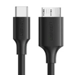 UGREEN 1 Meter USB-C to Micro B Cable (Black) – 20103- External Hard Disk Cable (1YW)