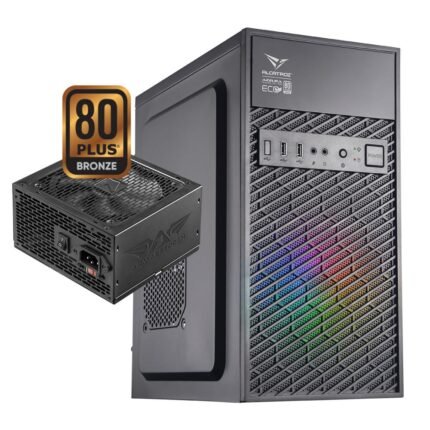 ALCATROZ AZZURA MILLENIA ECO AIR 1 RGB ATX CASING WITH 235W Power Supply & 01 X RGB Fan (01YW for PSU)
