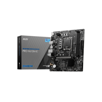 MSI PRO H610M-E DDR5 MOTHERBOARD (12th/13th/14th Gen) (3YW)